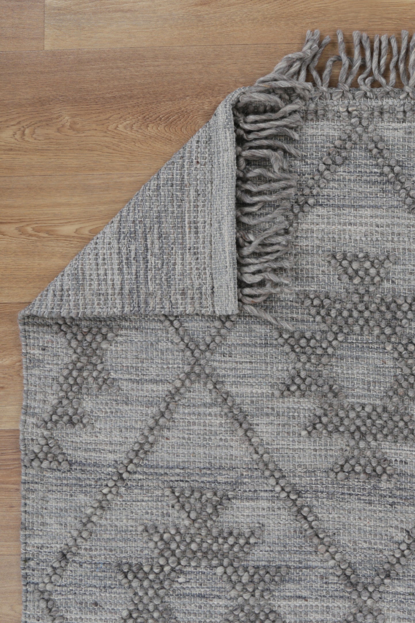 Dorian Geometric Grey Multi Wool Rug