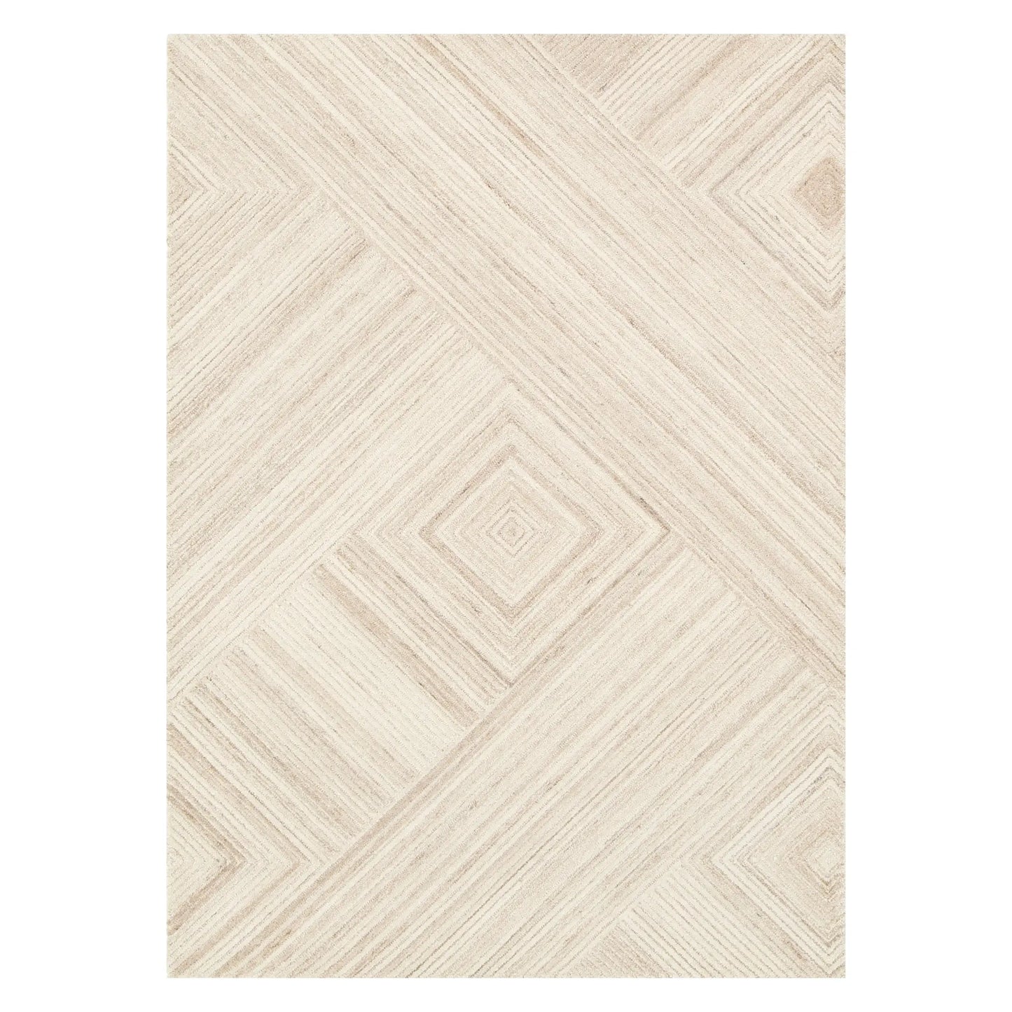 Dove Ivory Beige Wool Rug