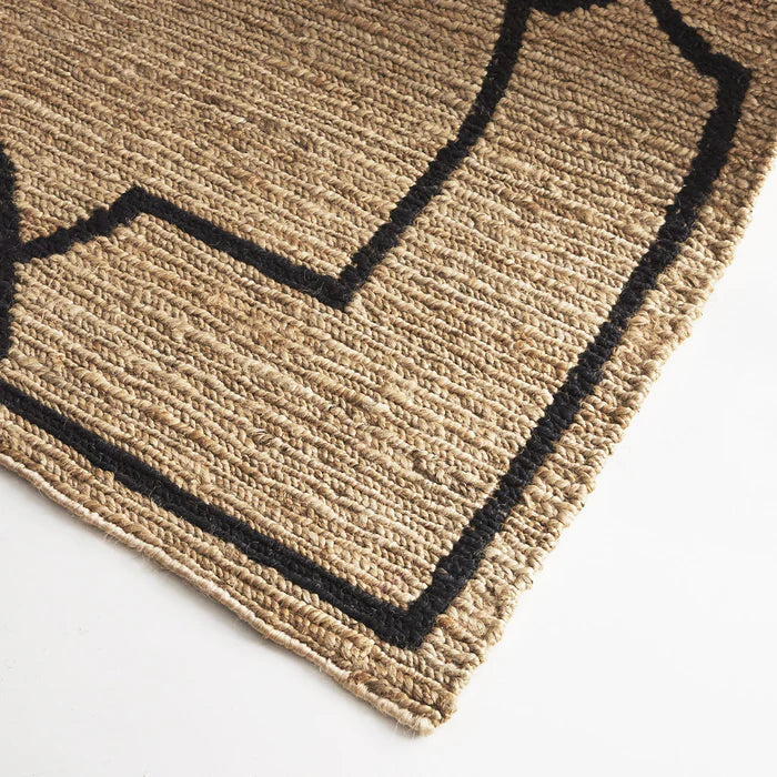 Huntly Natural Black Jute Rug