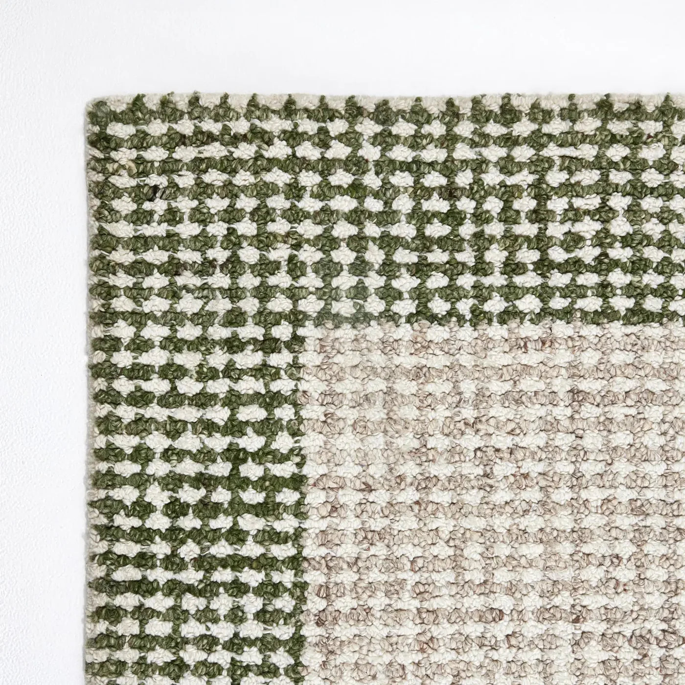 Jaya Border Green & Ivory Wool Rug