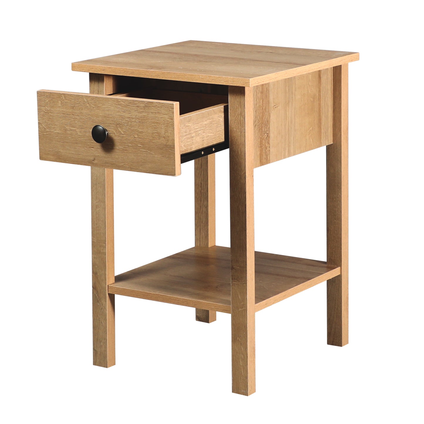 Declan Riviera Oak 1 Drawer Bedside Table
