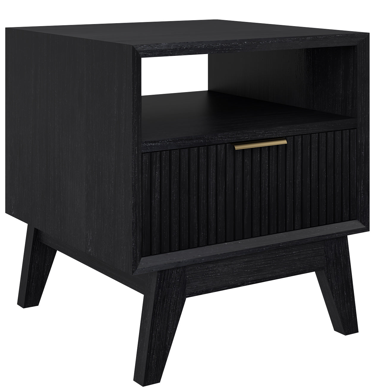 ELLA 1 DRW LAMP TABLE 55X42X55CM-BRUSHED BLK