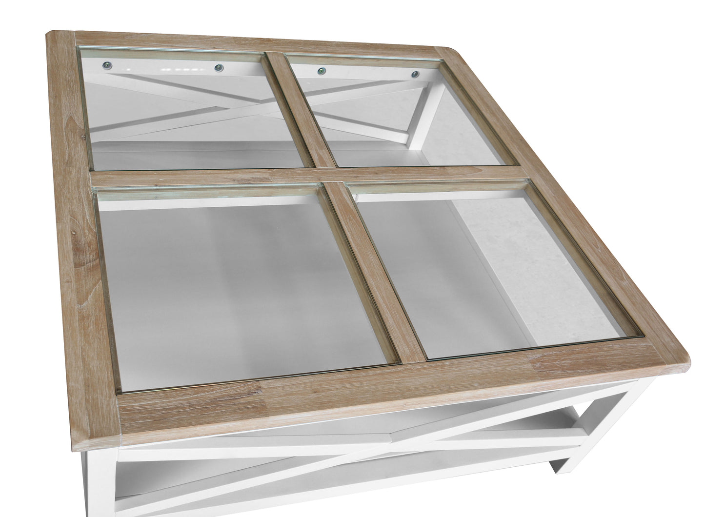 Shellwood Oak/White Square Coffee Table