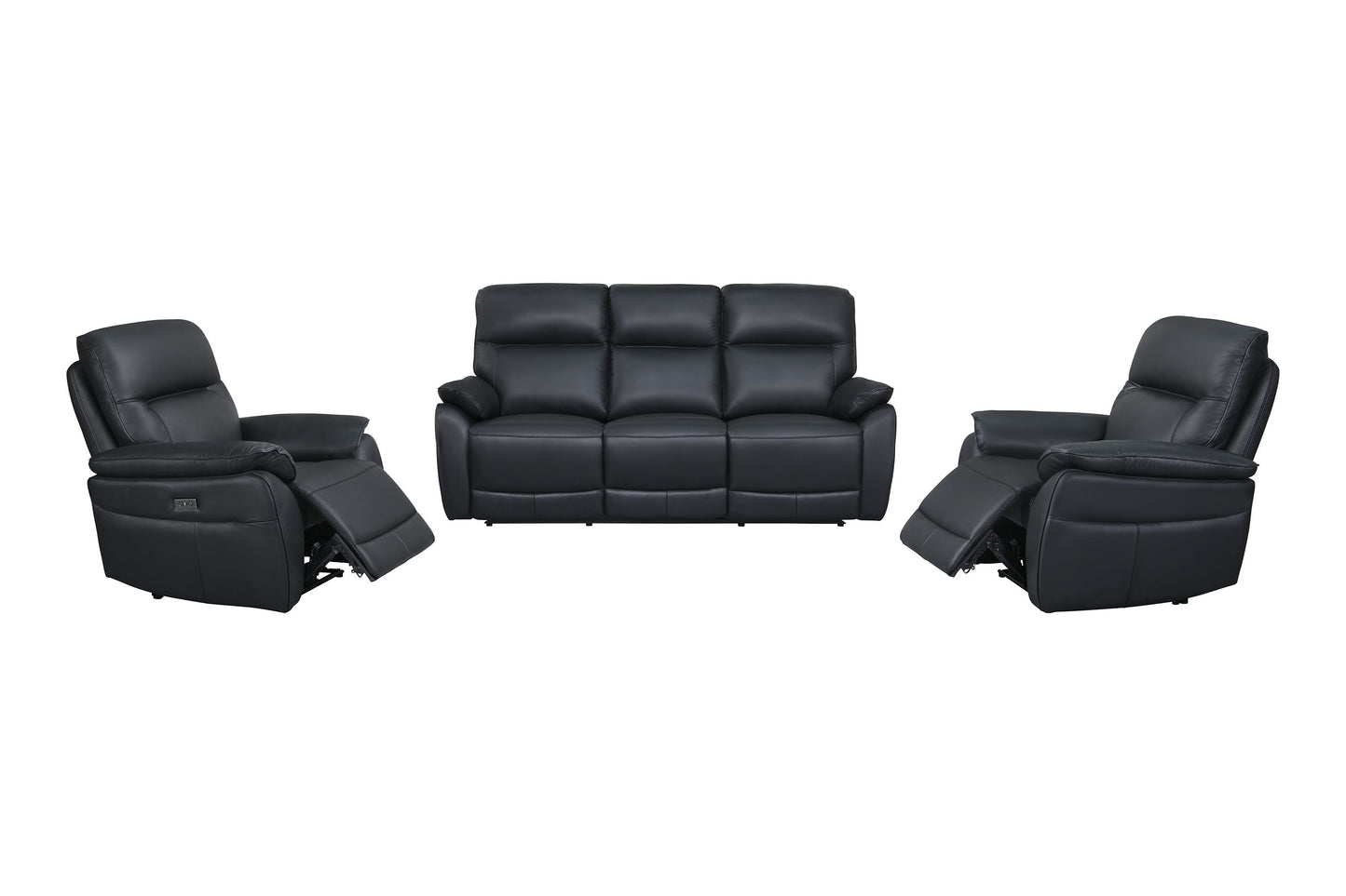 ASPECT LTH 3S LOU WITH 2 POWER RECLINERS-BLK