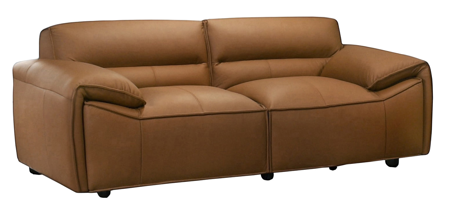 Zander Tan Leather 2 Seater Sofa