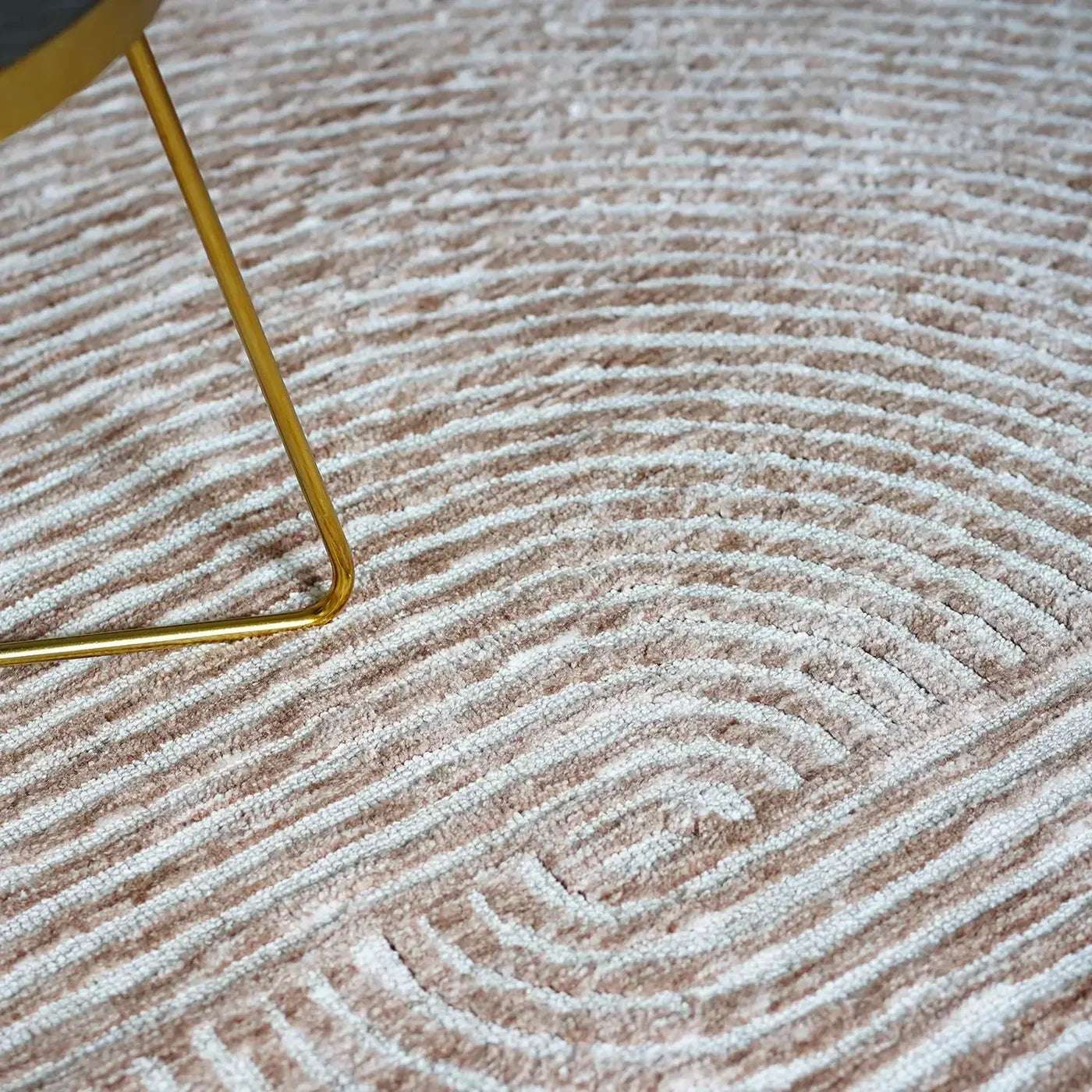 Vista Abstract Zen Rust Floor Rug