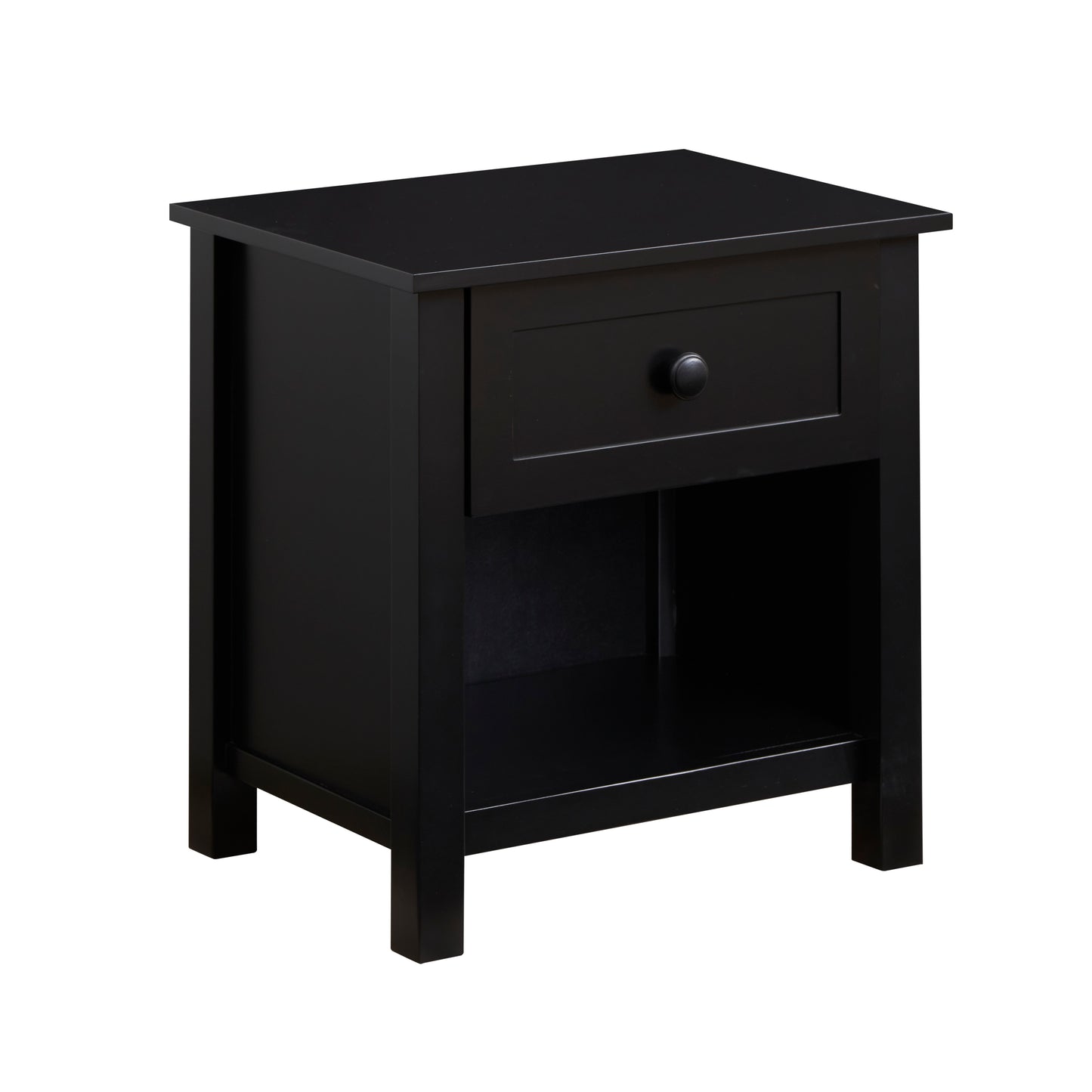 Jesse Black 1 Drawer/Shelf Bedside Table
