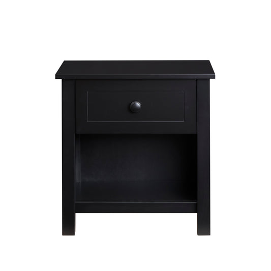 Jesse Black 1 Drawer/Shelf Bedside Table