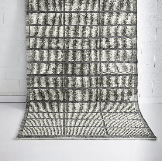 Albany   Ivory   Grey   Wool   Rug