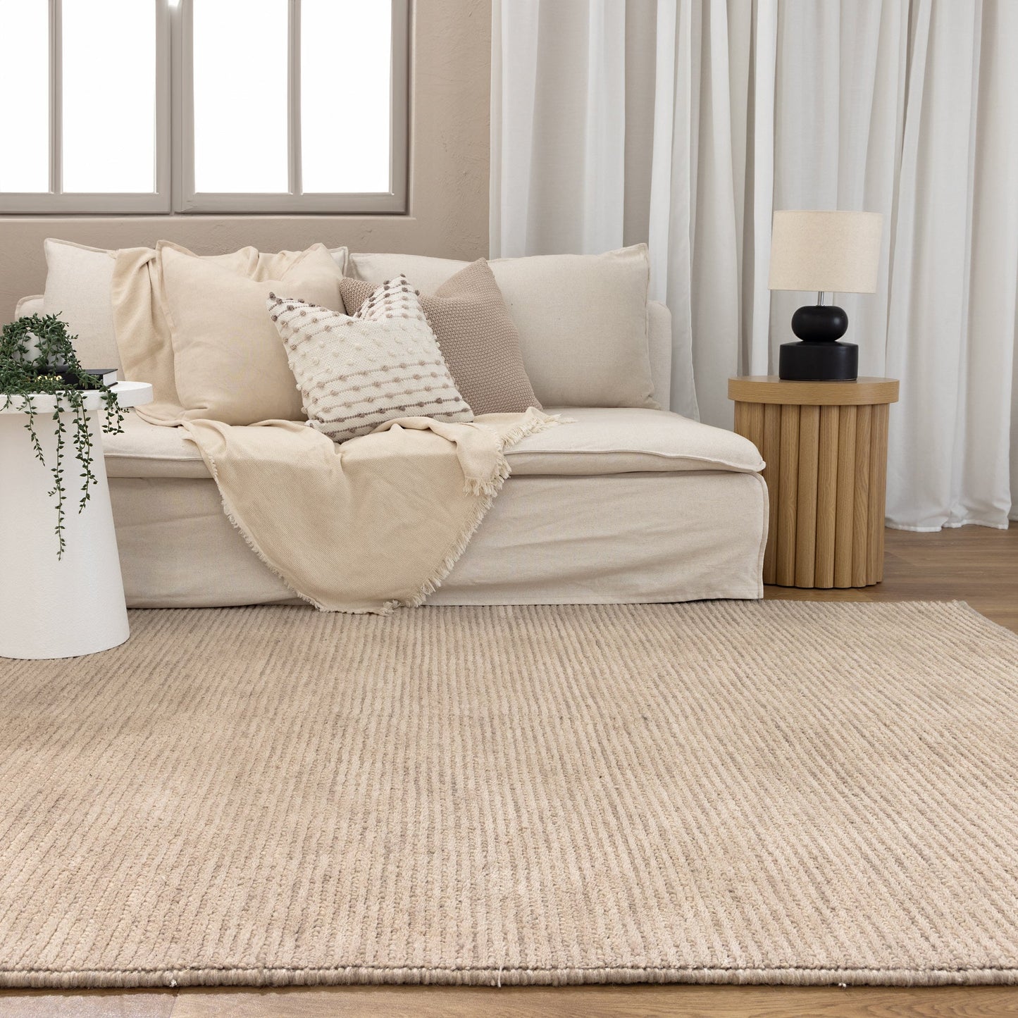 Tuscany Beige Wool Rug
