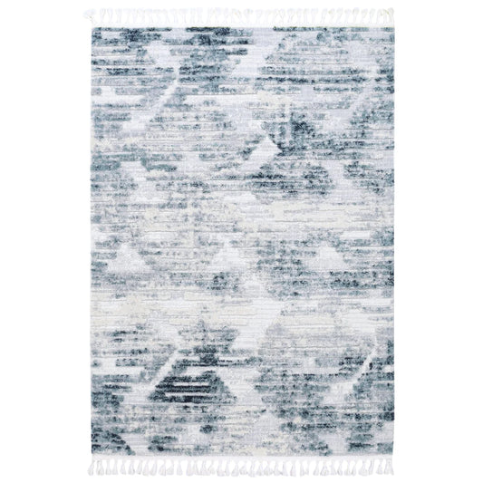 Bilbao Blue & Grey Geometric Rug