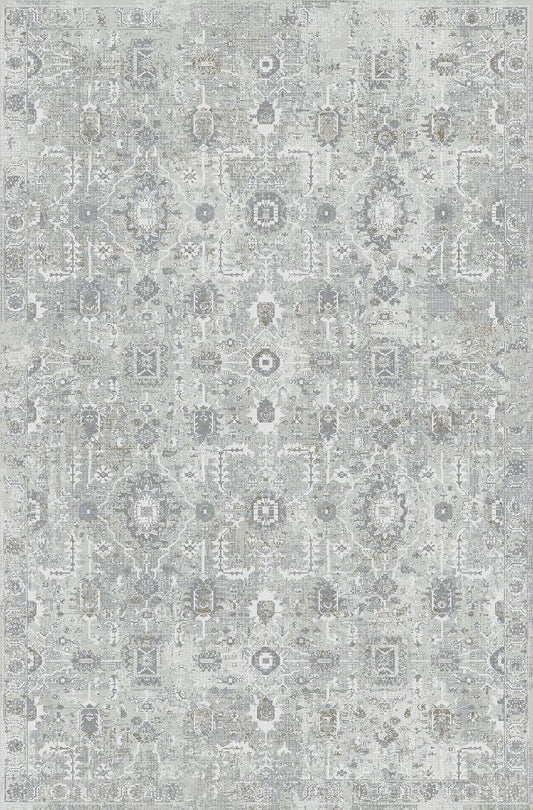 Charm Grey Beige Tribal Rug