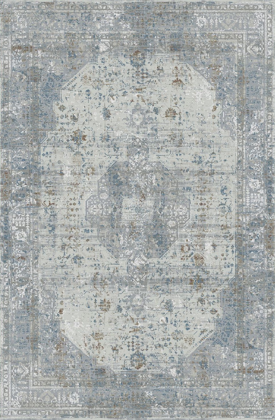 Charm Grey Multi Faded Rug