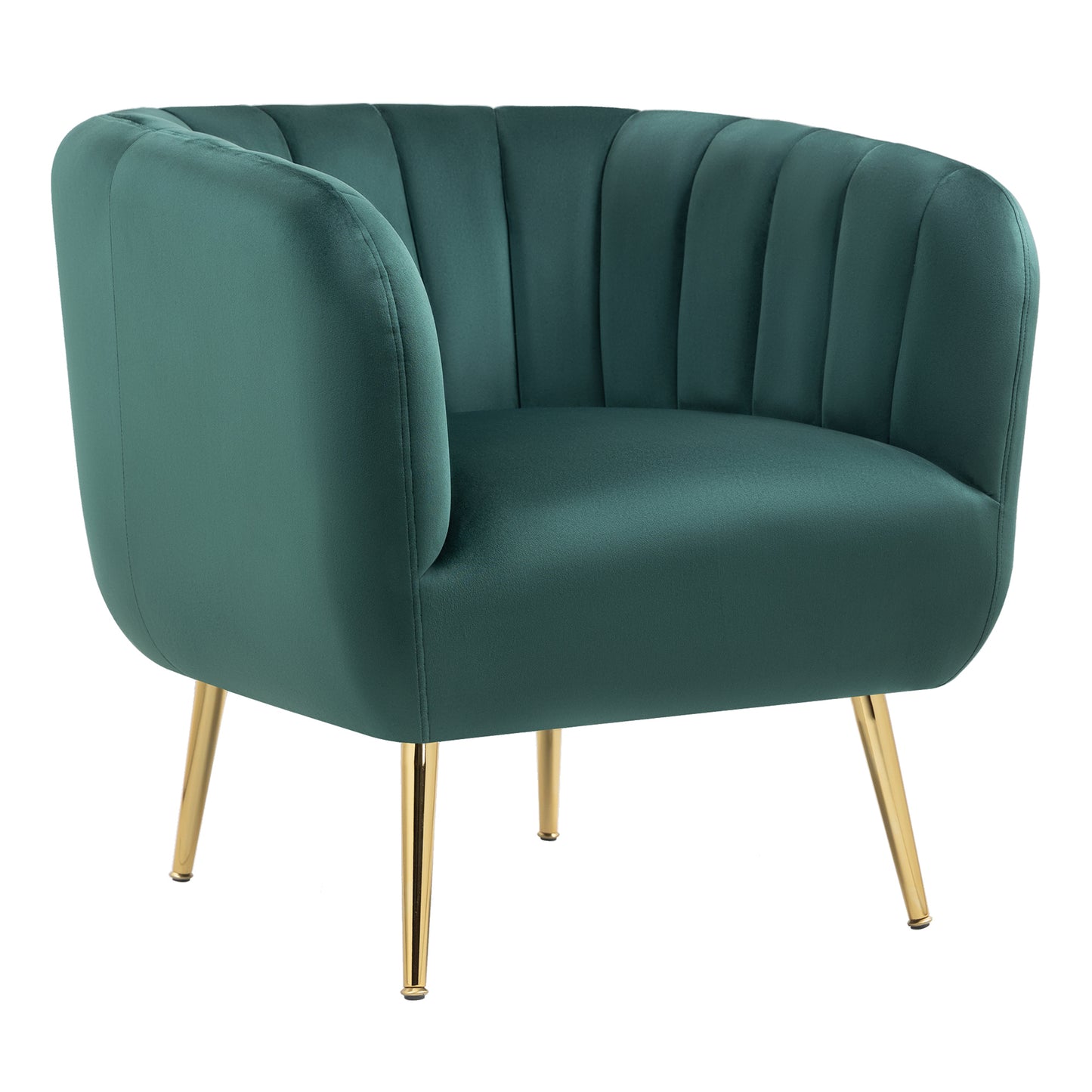 Cecil Green Valvet Fabric Tub Chair