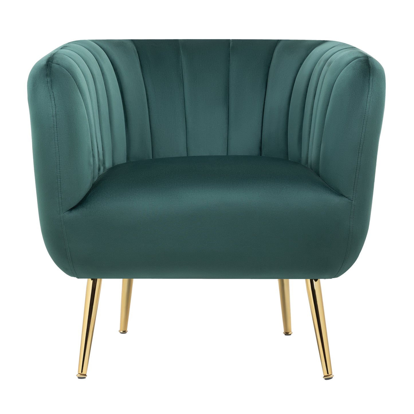 Cecil Green Valvet Fabric Tub Chair