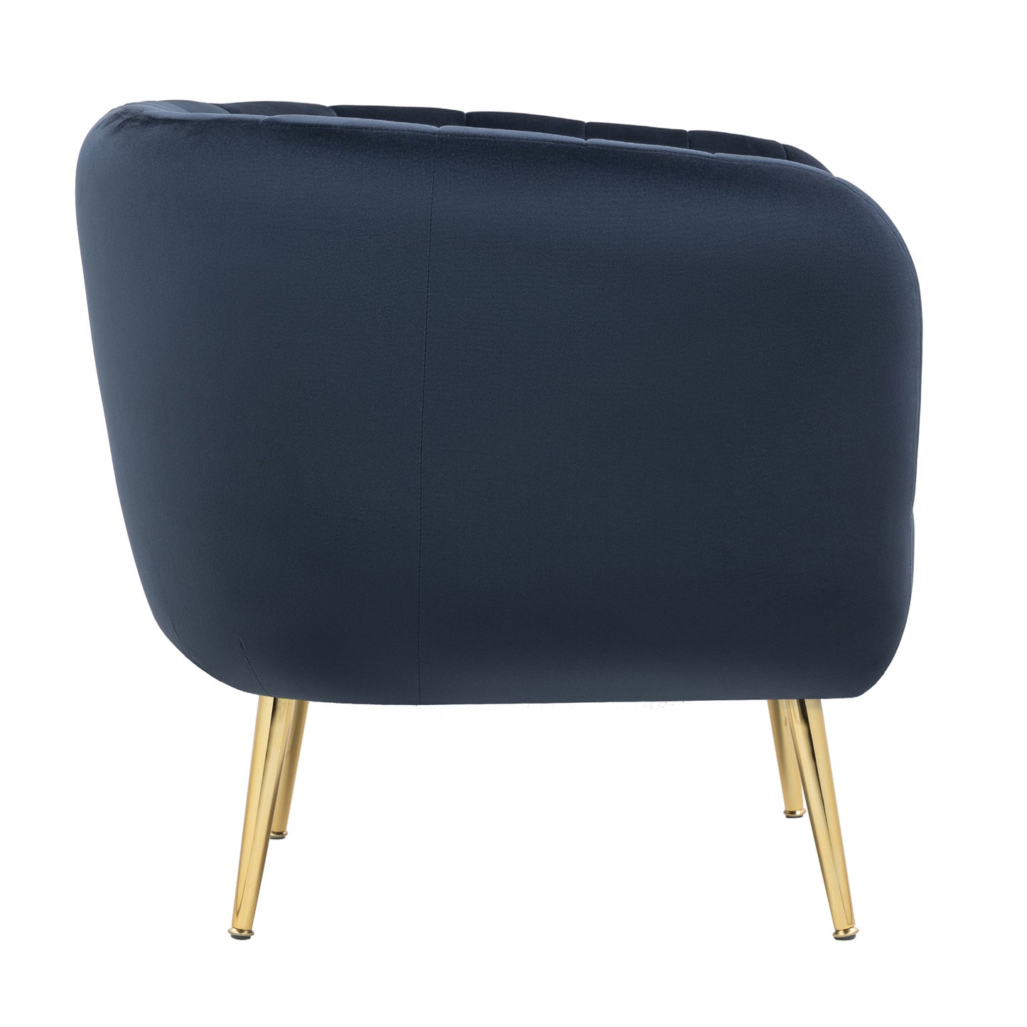 Cecil Navy Valvet Fabric Tub Chair
