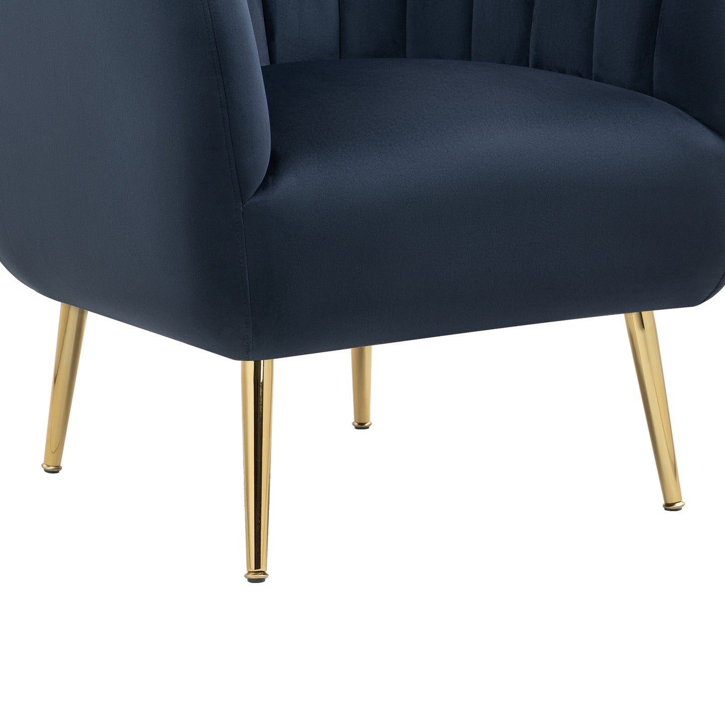 Cecil Navy Valvet Fabric Tub Chair