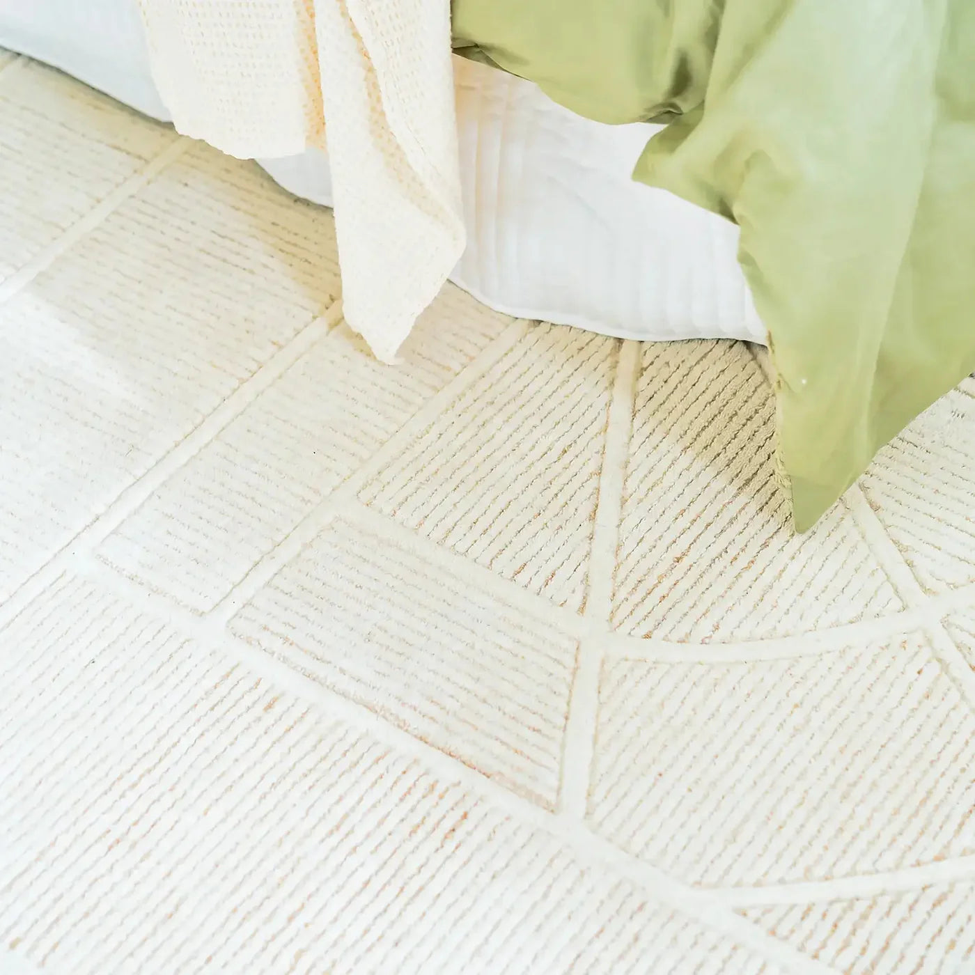 Clayton  Ivory  Beige  Irregular  Rug