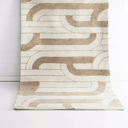 Clovelly   Ivory   Sand   Wool   Rug