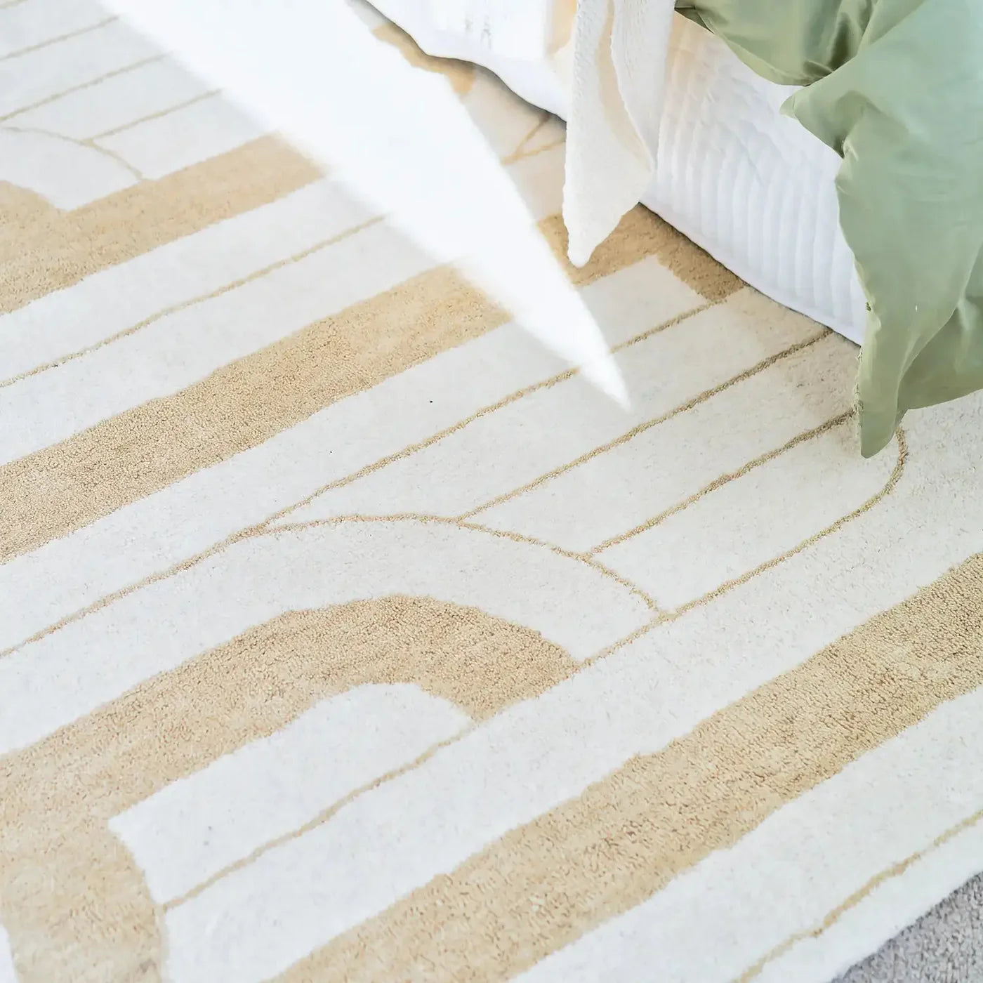 Clovelly   Ivory   Sand   Wool   Rug