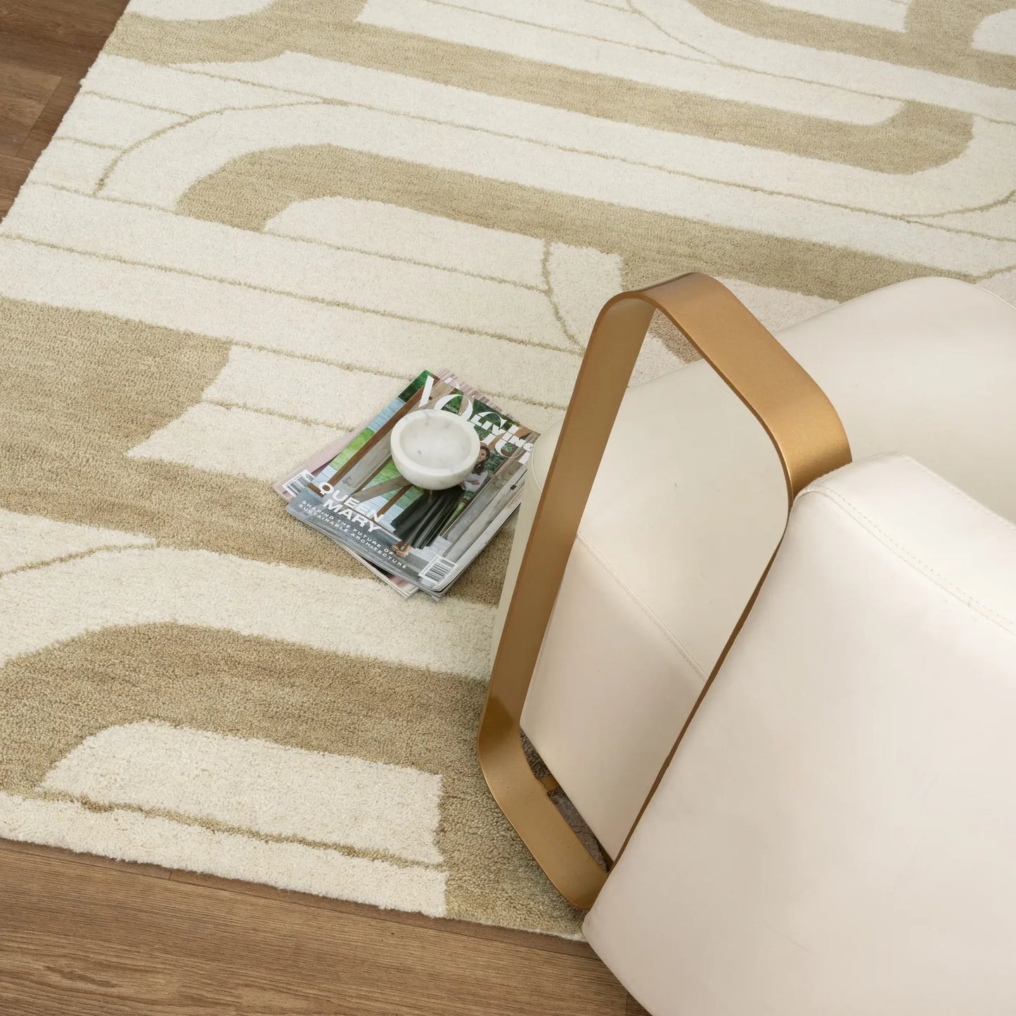 Clovelly   Ivory   Sand   Wool   Rug