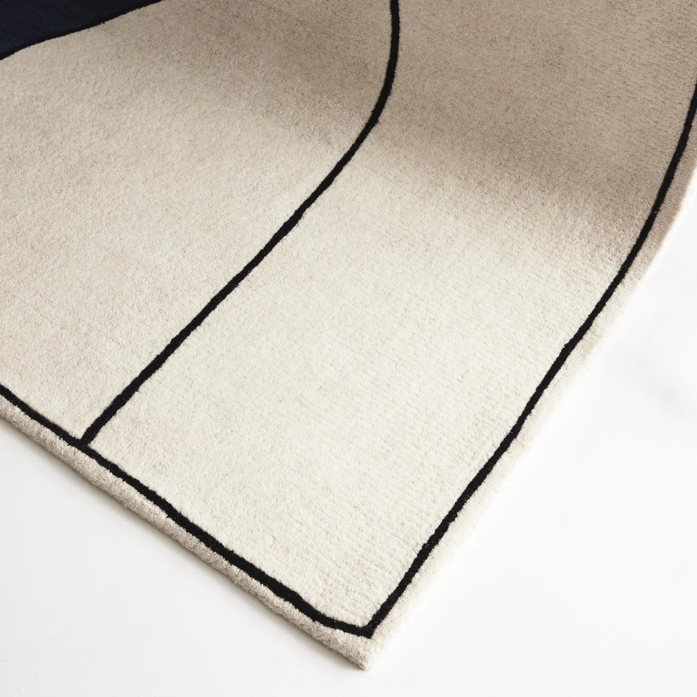 Como   Blue   Designer   Wool   Rug