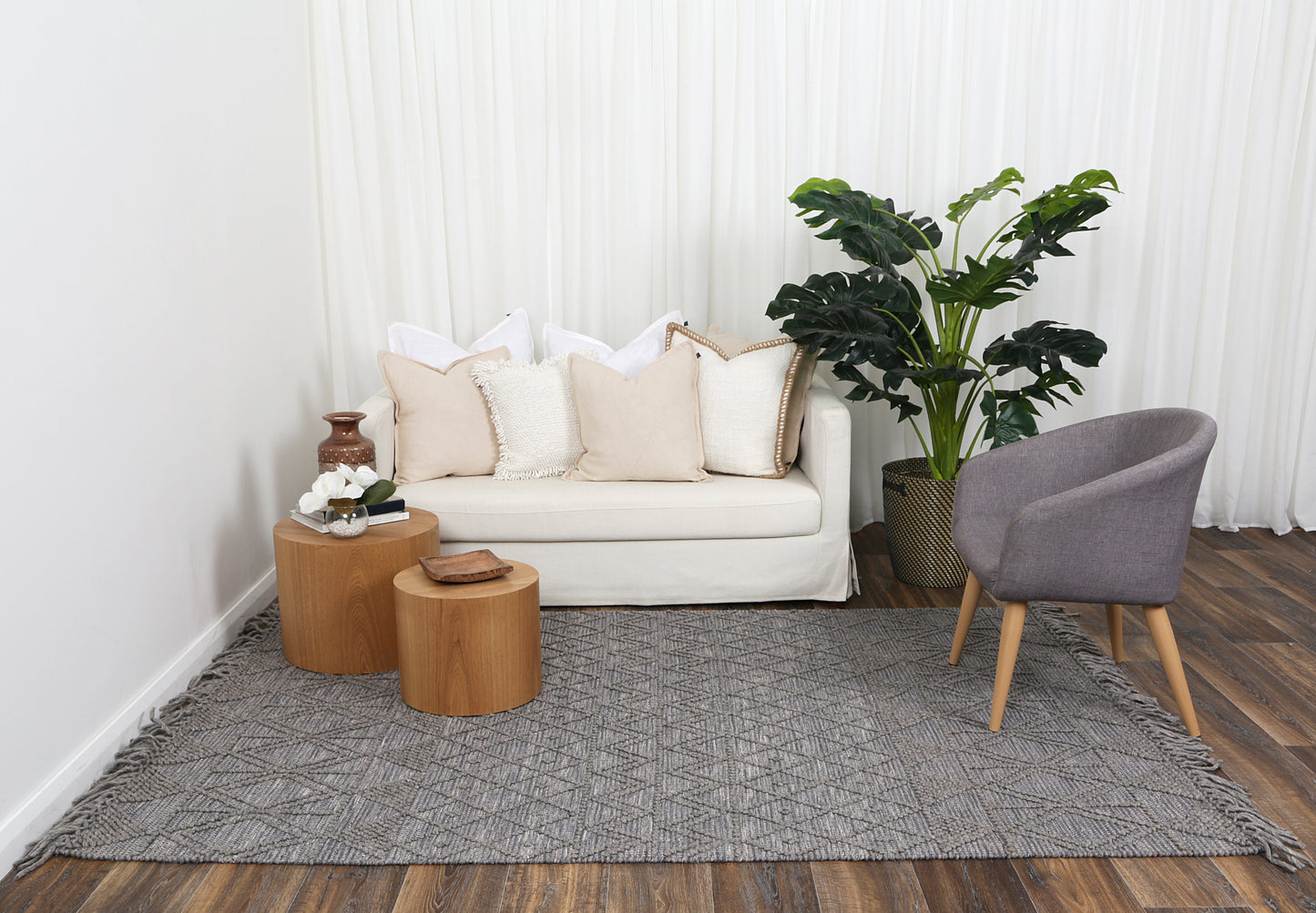 Dorian Inca Grey Multi Wool Rug