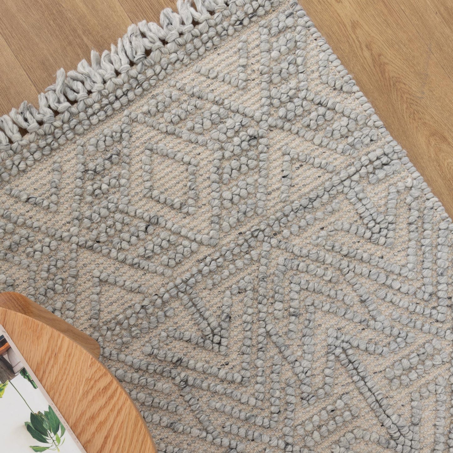 Dorian Tribal Grey Wool Rug