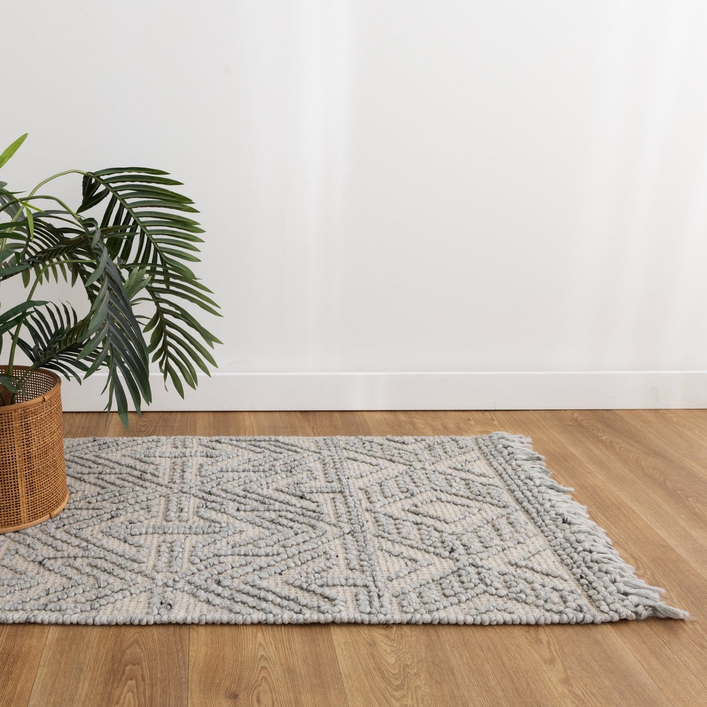 Dorian Tribal Grey Wool Rug
