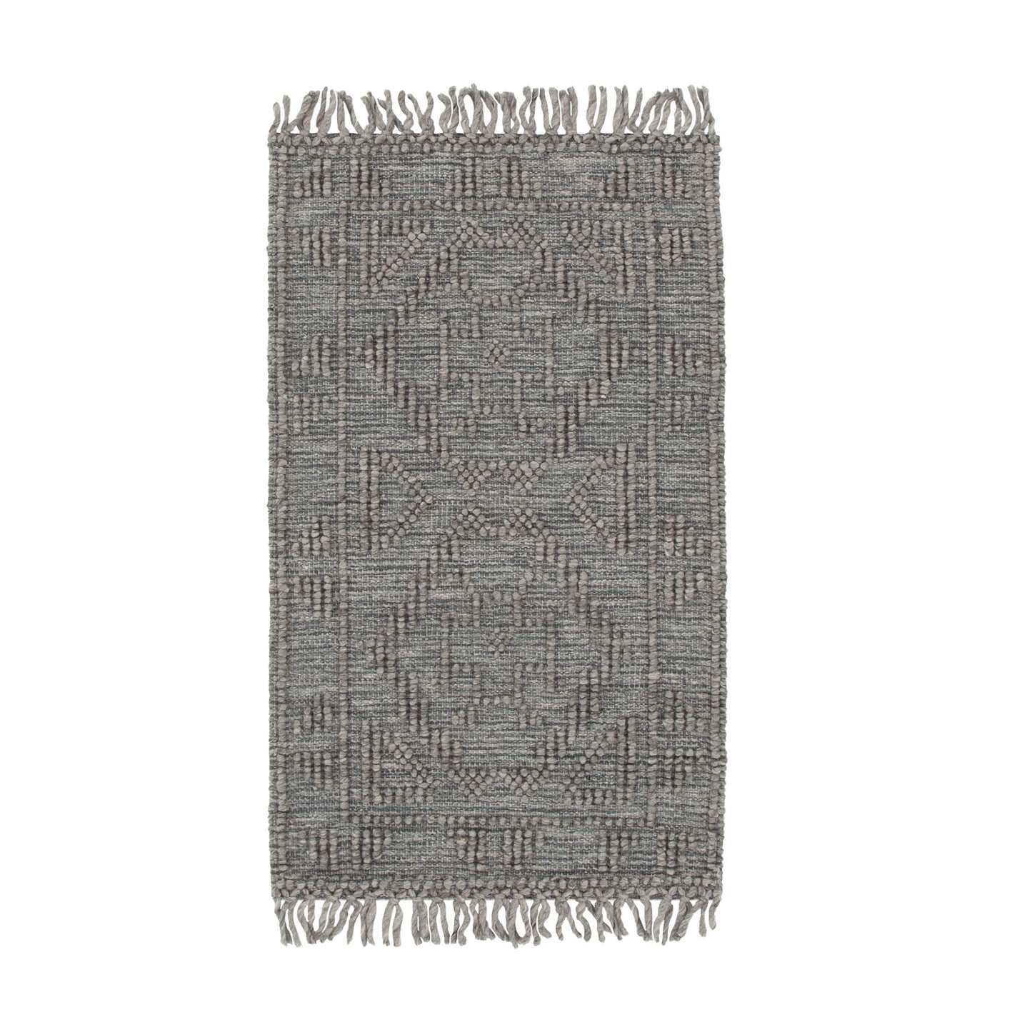 Dorian Ornamental Grey Multi Wool Rug
