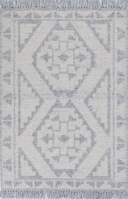 Dorian Ornamental Grey Wool Rug