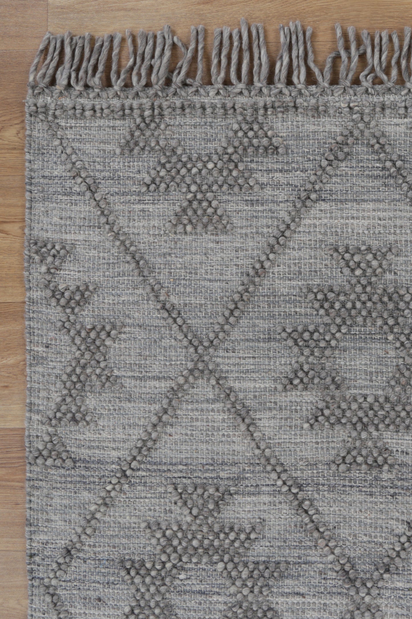 Dorian Geometric Grey Multi Wool Rug
