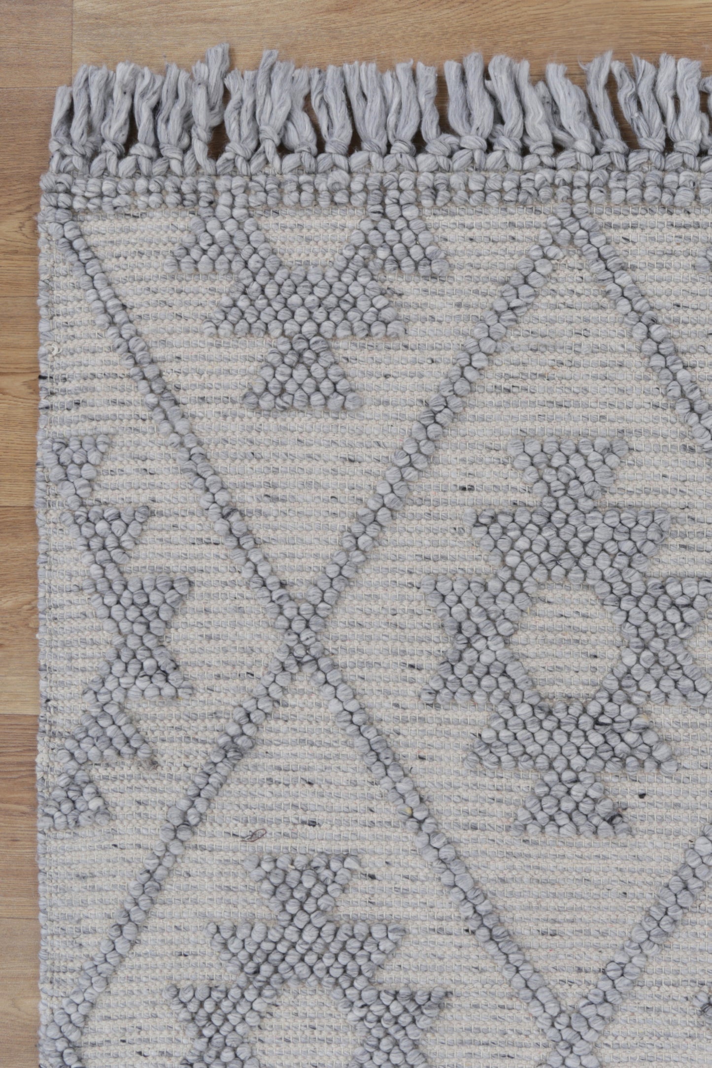 Dorian Geometric Grey Wool Rug
