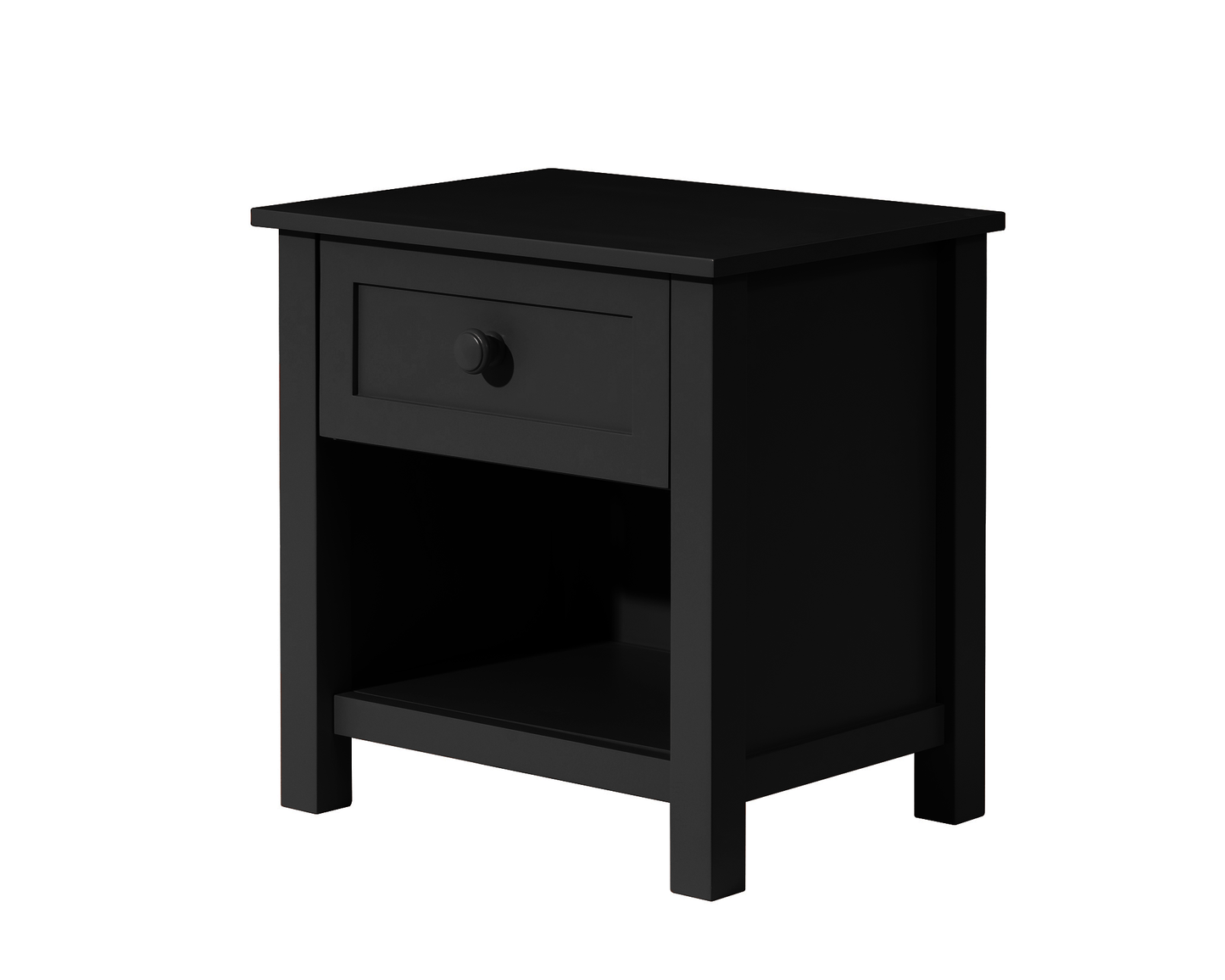 Jesse Black 1 Drawer/Shelf Bedside Table