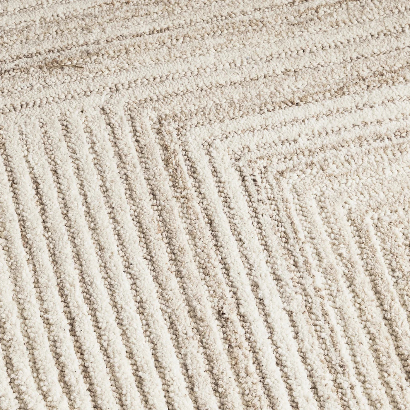 Dove   Ivory   Beige   Wool   Rug