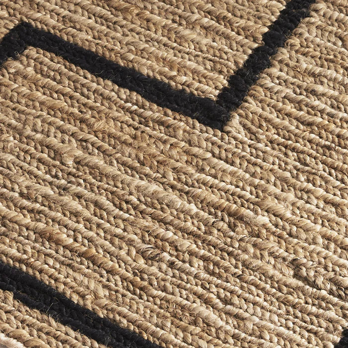 Huntly   Natural   Black   Jute   Rug