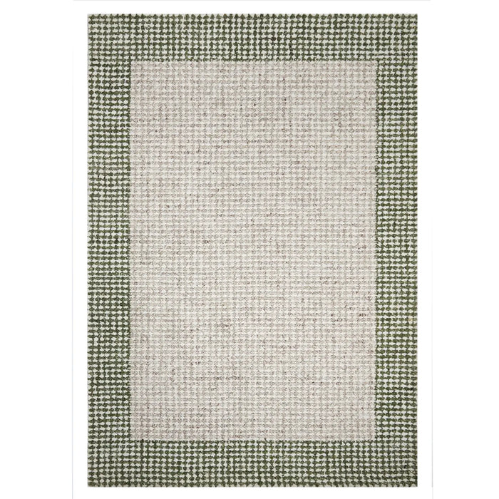 Jaya   Border   Green   &   Ivory   Wool   Rug