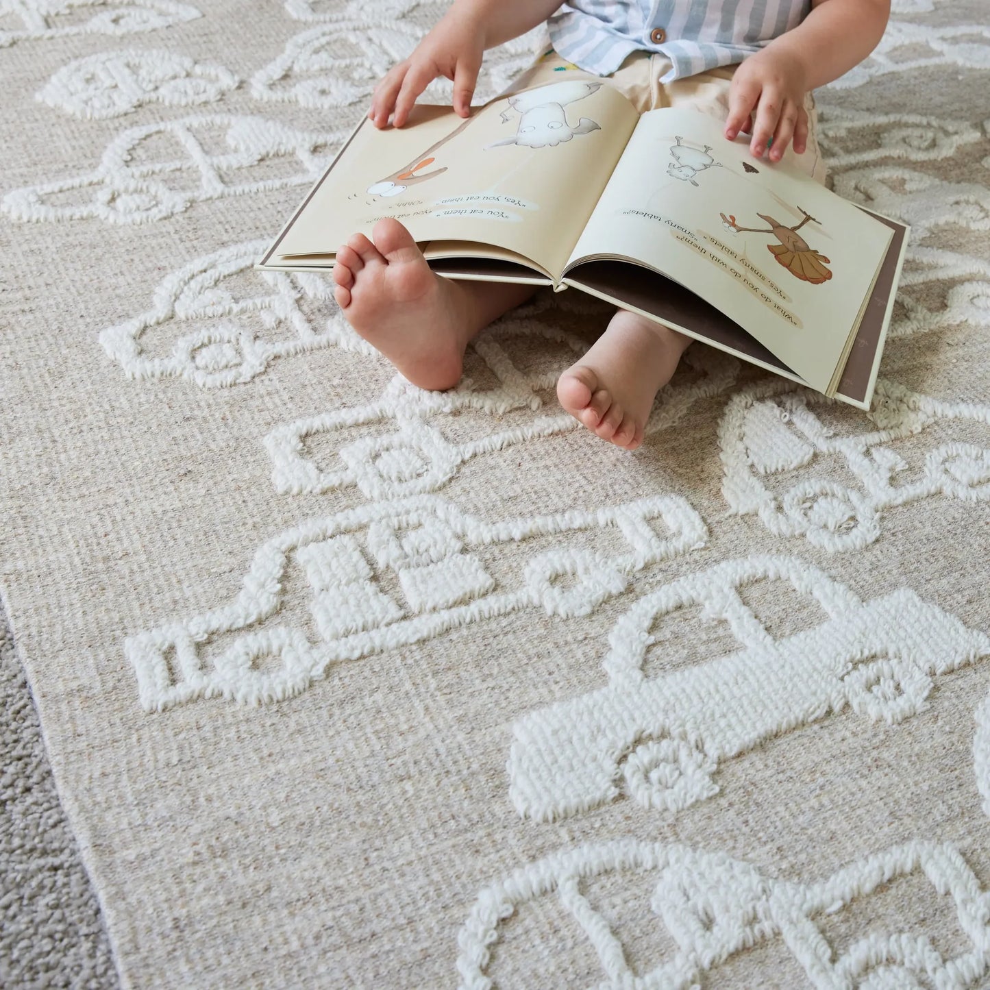 Kelso   Natural   Ivory   Wool   Nursery   Rug