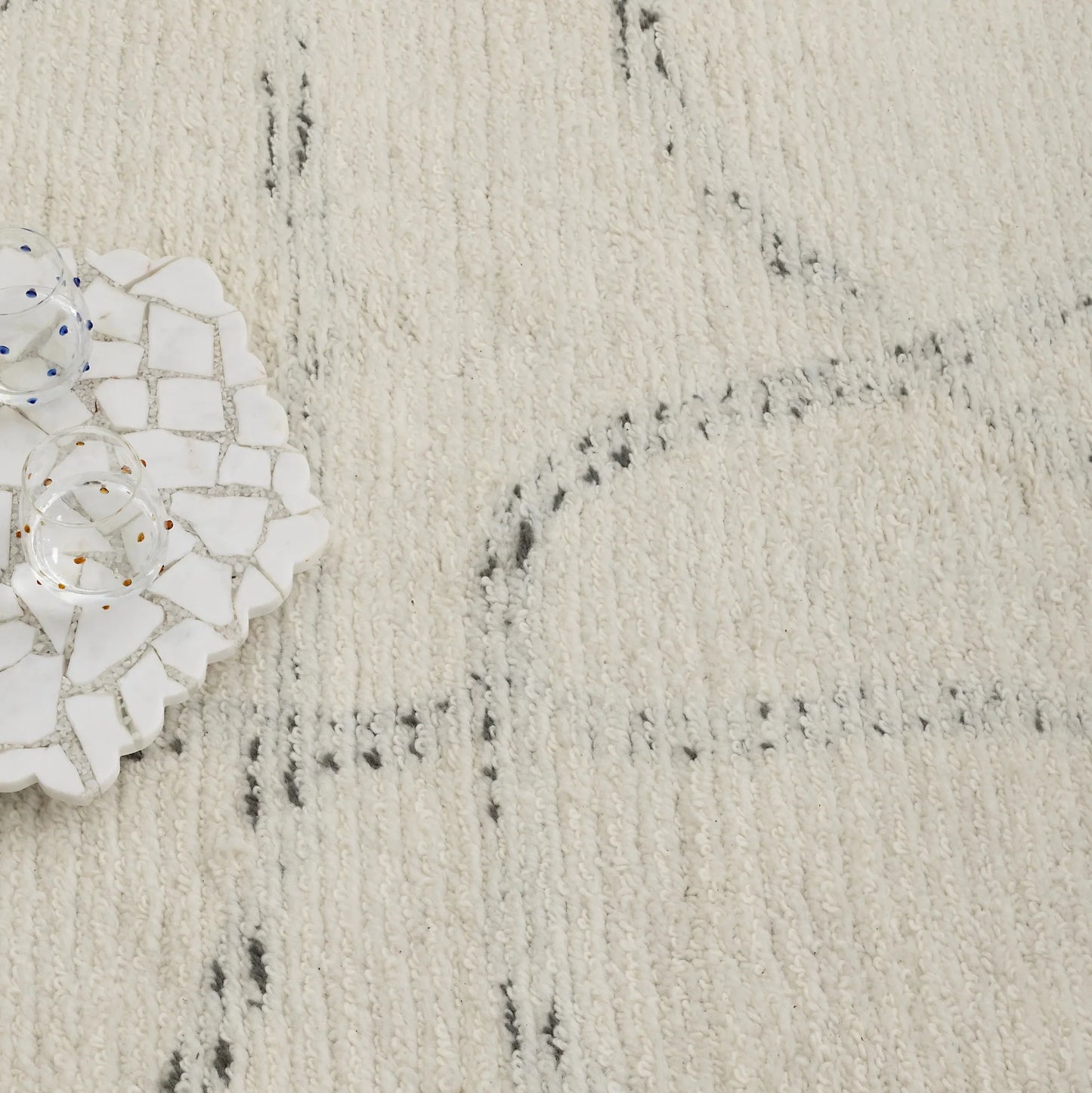Kiah   Ivory   Grey   Wool   Rug