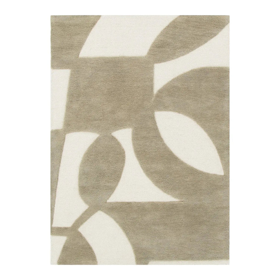 Lewis Ivory Green Wool Rug