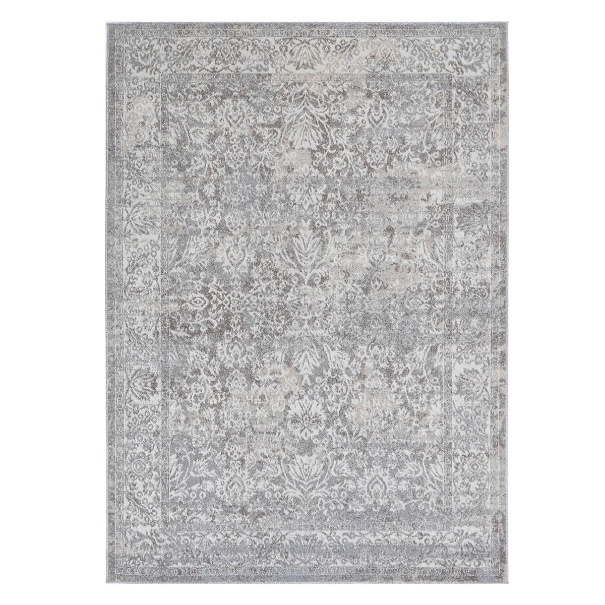 Quadalio Light Grey Motif Rug