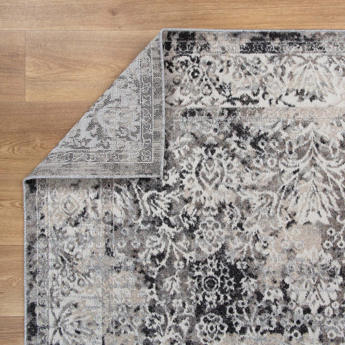 Quadalio Natural Motif Platinum Rug