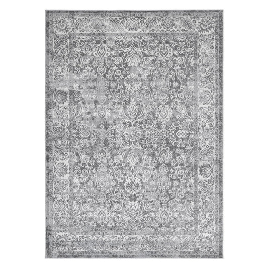 Quadalio Light Grey Motif Platinum Rug