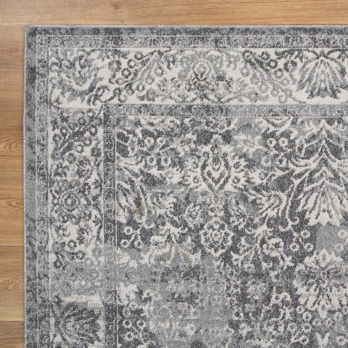 Quadalio Light Grey Motif Platinum Rug