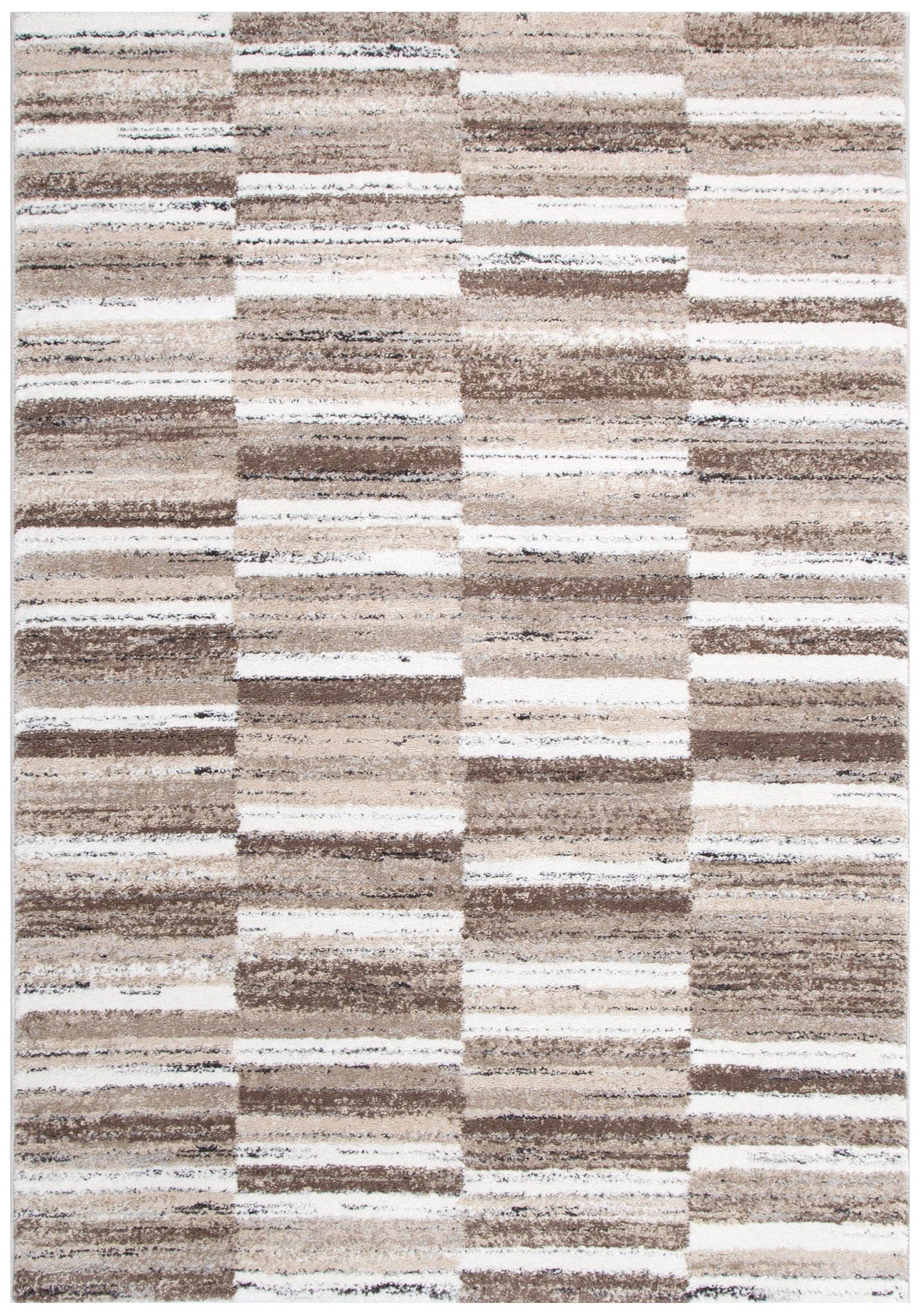 Nova Shapes Beige Brown Rug