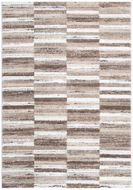 Nova Shapes Beige Brown Rug