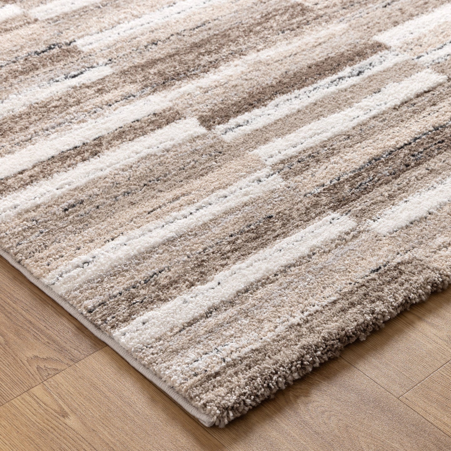 Nova Shapes Beige Brown Rug