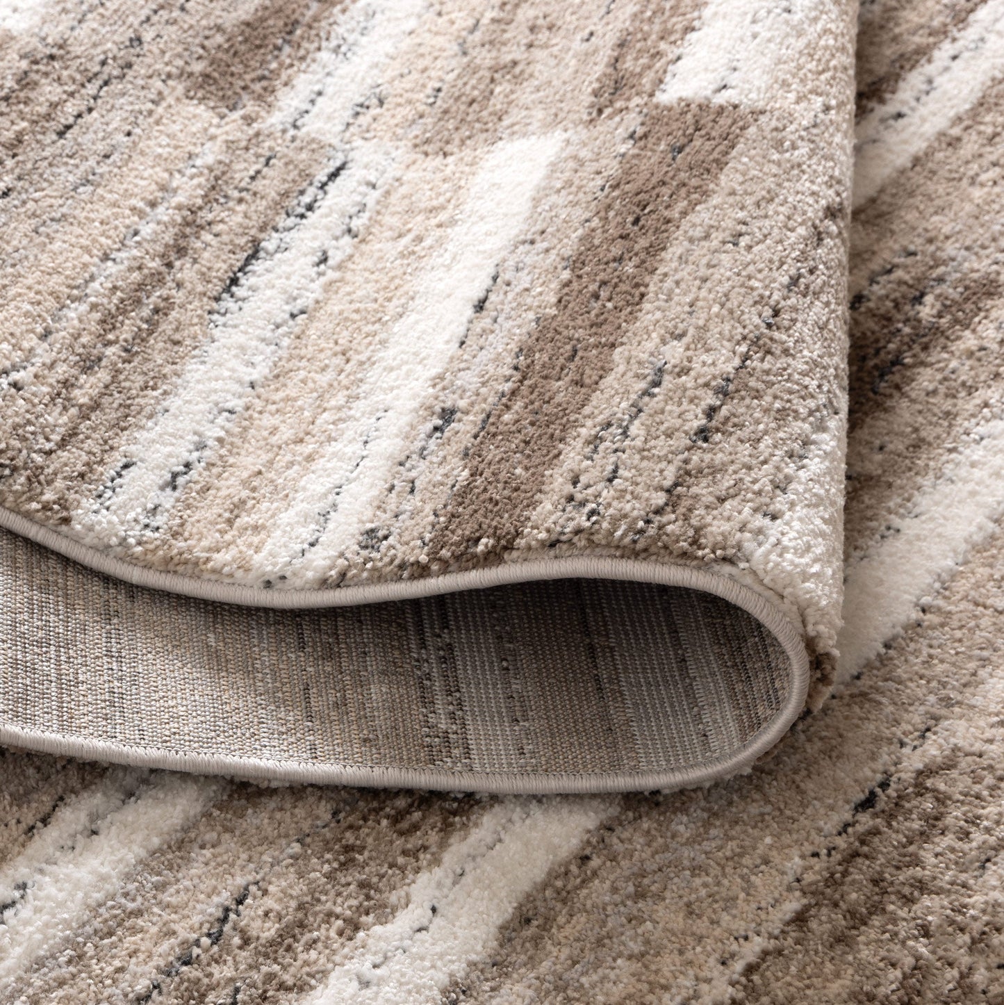 Nova Shapes Beige Brown Rug