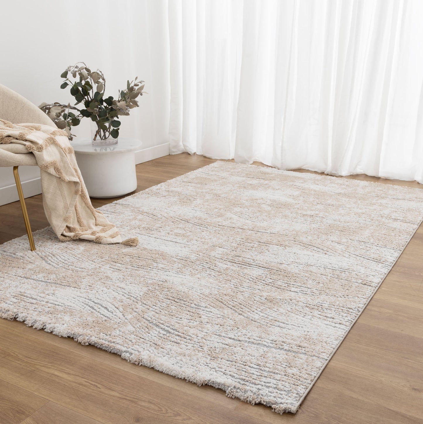 Nova Carved Beige Rug
