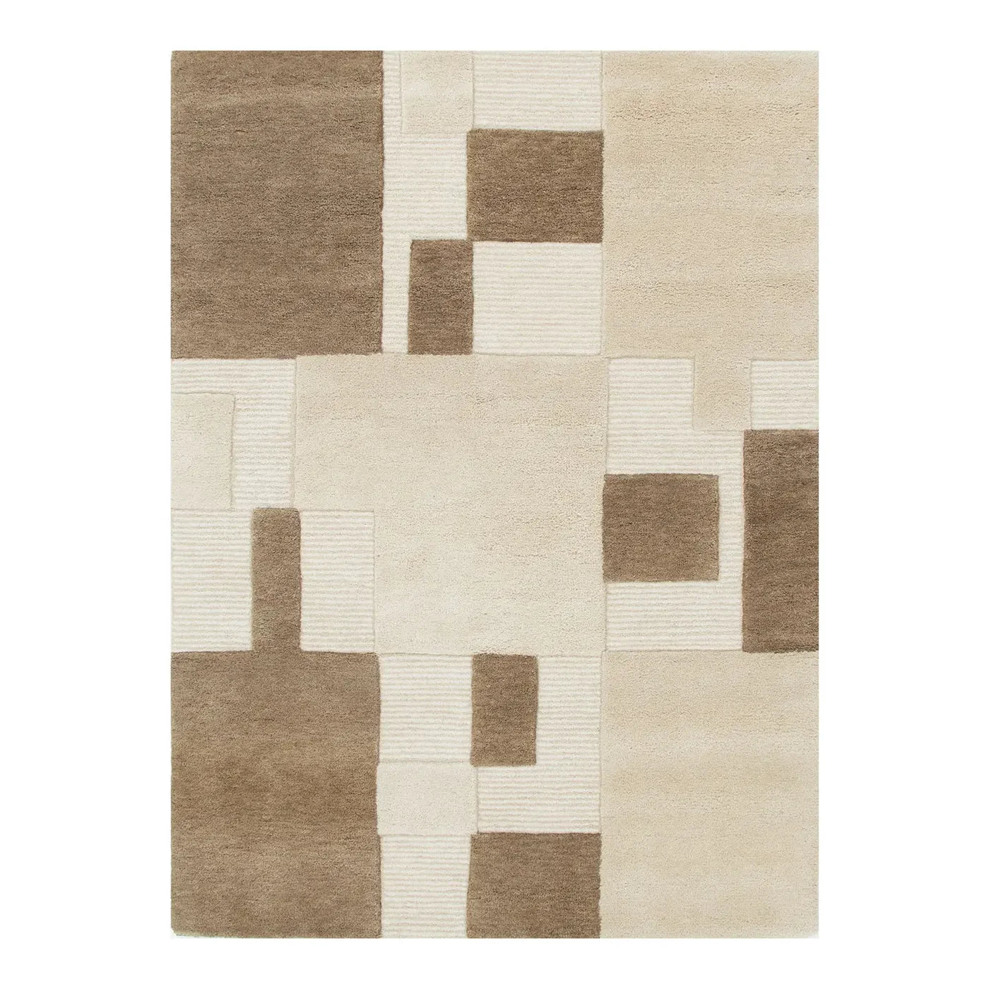 Sandigo   Beige   Brown   Wool   Rug